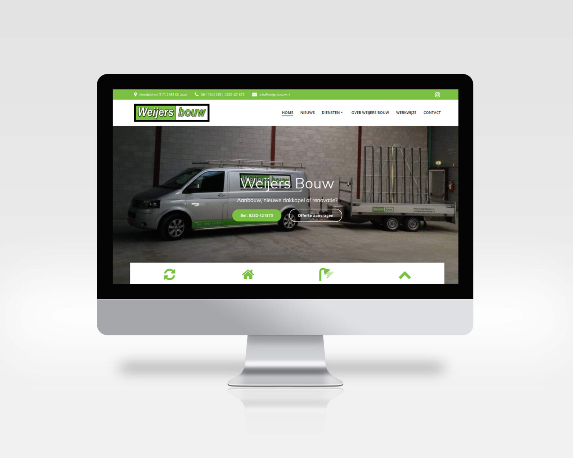 Screenshot van Weijers Bouw